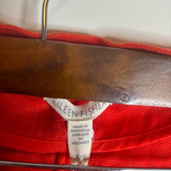 NWT Eileen‎ Fisher linen Geran DBL Breasted red blazer size XL - Picture 7 of 8